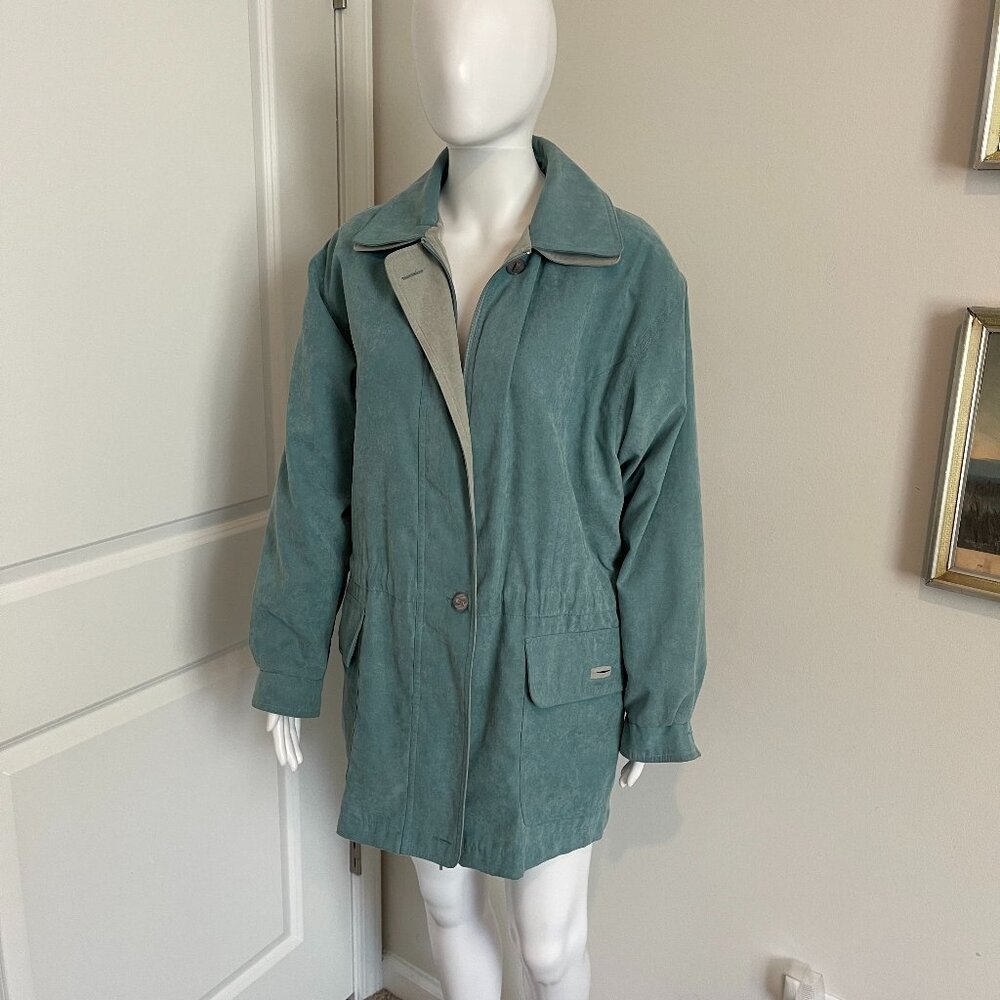 Vintage Retro Izzi Ladies/Women's Green Jacket / Coat Size SmallVintage